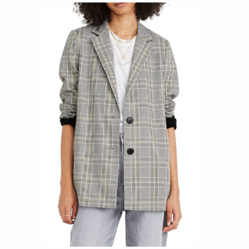 MADEWELL Dorset Oversized Blazer in Cosley Plaid